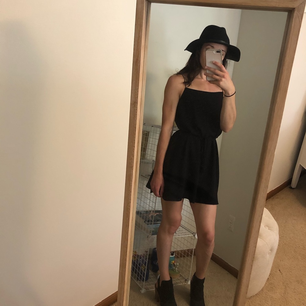 Black shift dress